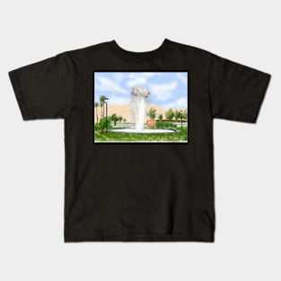 A Fountain in Iran Balancing a Stone Kids T-Shirt